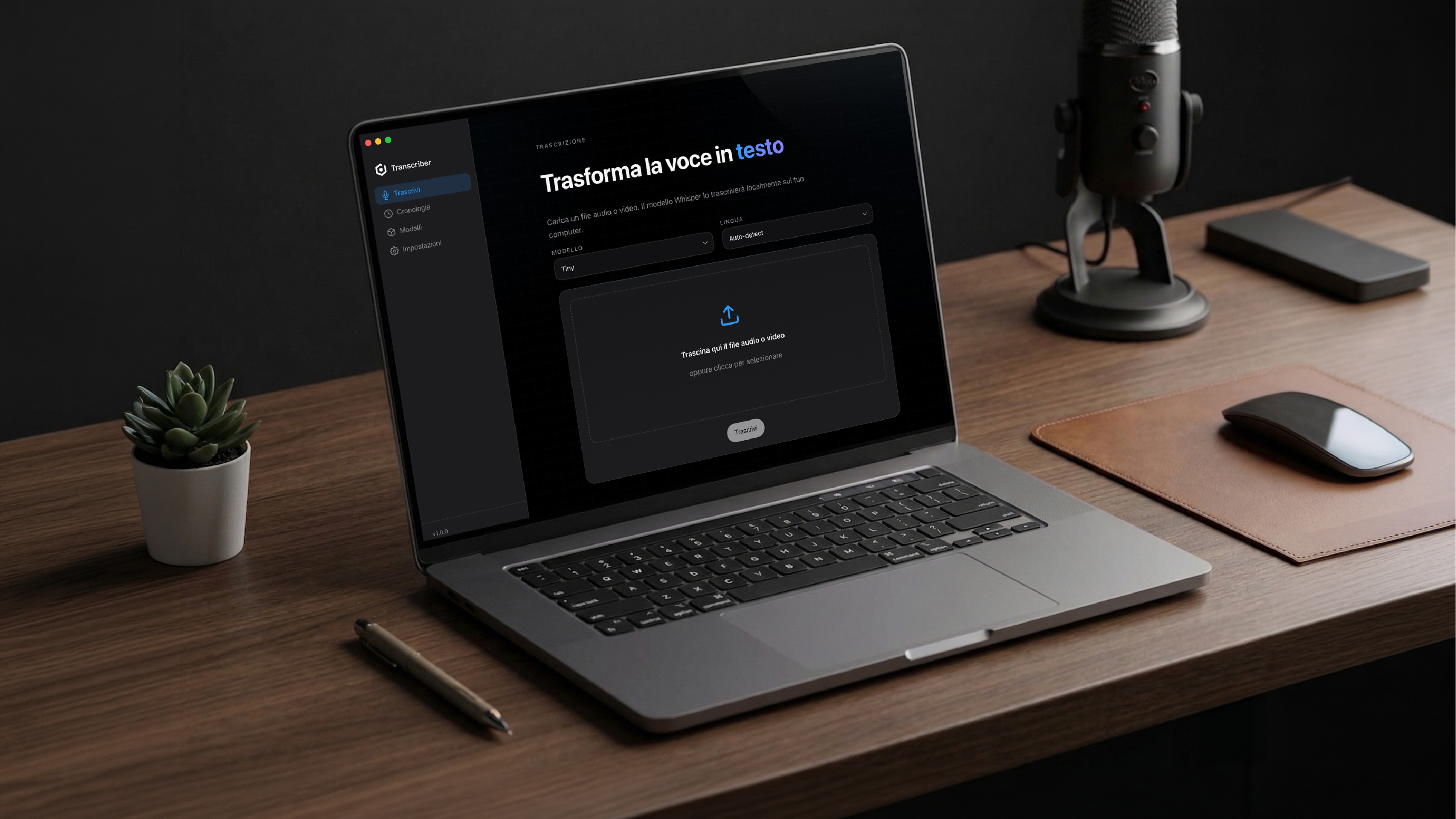 DenkHub Transcriber: l'AI locale che trascrive tutto sul tuo computer, offline e senza costi